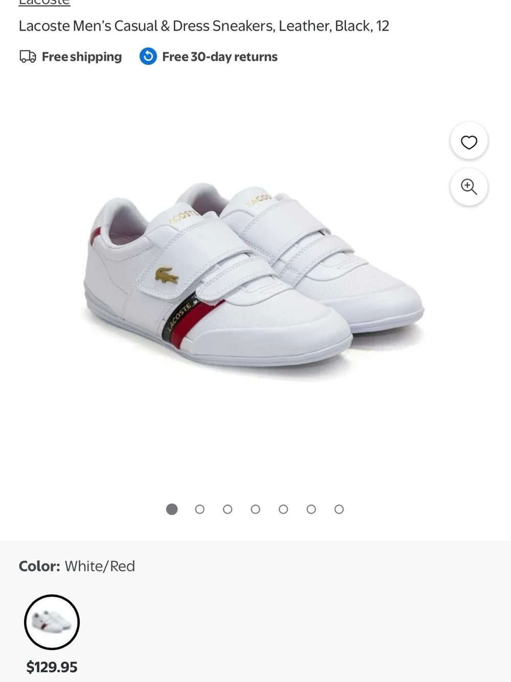 Lacoste Sneakers w Red Accent and Gold Logo. Wore once
